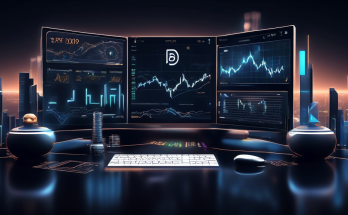 Create an image of a futuristic digital trading platform with sleek graphics, where diverse cryptocurrencies are actively being traded. Include elements like dynamic charts, traders analyzing data on high-tech devices, and a prominent logo or symbol representing security and trust. Highlight the interface as user-friendly and efficient, tailored for both beginners and expert investors.