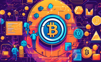 Create a vibrant and engaging illustration of a beginner enthusiast navigating the world of cryptocurrency. The scene should include a digital wallet, blockchain connections, and various popular cryptocurrencies like Bitcoin and Ethereum. Emphasize educational elements, such as a guidebook and icons representing security and decentralization, to convey the essence of learning and upholding crypto.