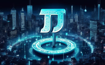 Create a detailed image showing futuristic digital currency symbols floating around a glowing Pi symbol, set against a backdrop of a modern, high-tech city with holographic advertisements and people using advanced digital devices. The atmosphere should be innovative and energetic, symbolizing the revolutionary impact of Pi Coin in the digital currency world.