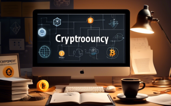 Create an image that showcases an inviting and educational scene for beginners getting started with cryptocurrency trading. The scene should include a cozy home office setup with a computer displaying a cryptocurrency trading platform. On the desk, there are educational books about cryptocurrency, a notepad with scribbled notes, and a hot cup of coffee. The room is softly lit and has a motivational poster on the wall that reads Begin Your Crypto Journey. Include subtle details like a globe or a clock showing the international nature of cryptocurrency. The overall atmosphere should be encouraging and focused on learning.